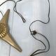 Vintage golden brass lamp anne 50