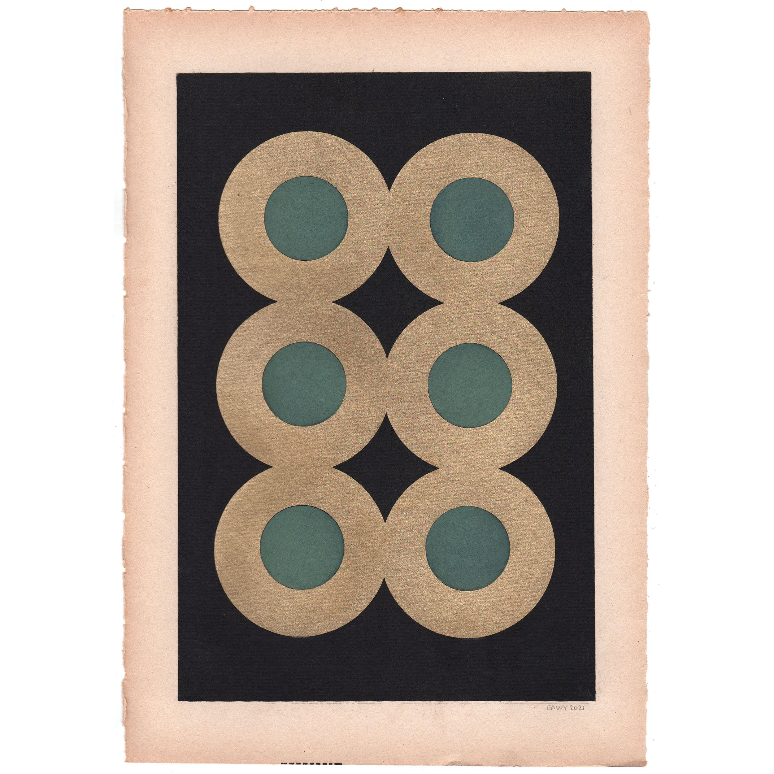 Collage on dated and signed paper without frame 52c