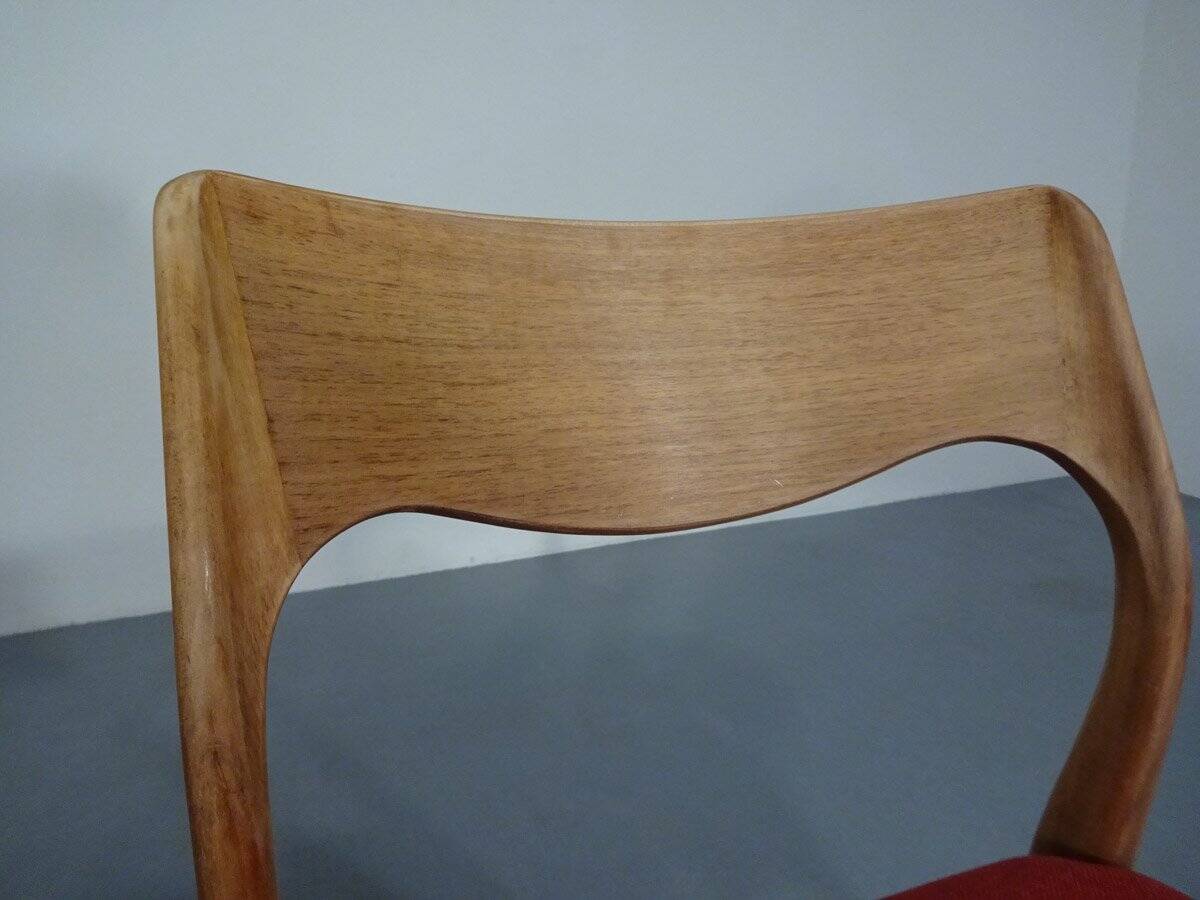 Set of Danish Oak Dining Chairs, 1960s