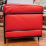 LE CORBUSIER AND PIERRE JEANNERET: "LC2" armchair in red leather