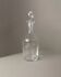 Clear Murano glass decanter with stopper - Italian 1980s liqueur bottle, fluted texture, decorative glass art