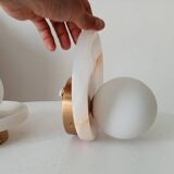 Pair of modern wall sconces Onyx and Opaline