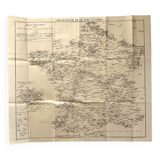 Vintage 1940 Occupied Zone Boundary Map