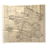 Vintage 1940 Occupied Zone Boundary Map
