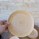 Set of 6 flat plates in stoneware Niderviller model Fauve from the 60s/70s.