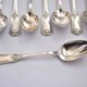 SFAM 12 EMPIRE dessert teaspoons in silver metal model "Sans embarrass" 14.5cm