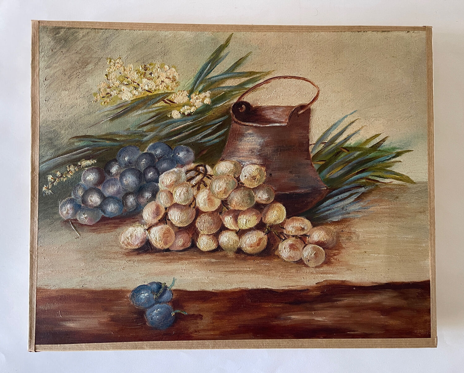 Still Life with Grapes Oil on Canvas