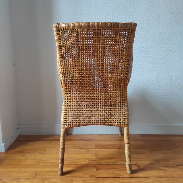 Fauteuil vintage en rotin de Maria Vinka pour Ikéa