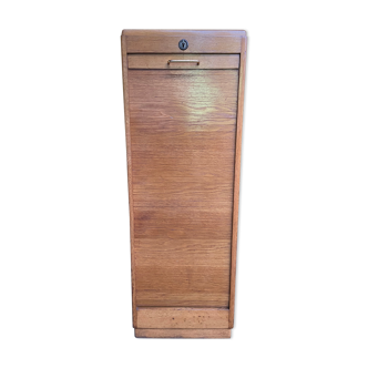 Oak notary curtain filing cabinet