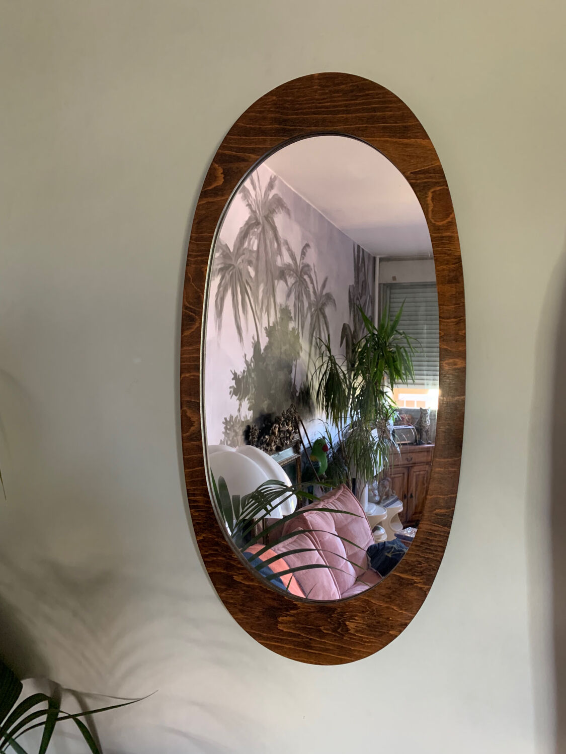 60s mirror in Italian wood
