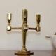Vintage Candelabra with Four Arms in Swedish Brass from Gusum