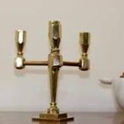Vintage Candelabra with Four Arms in Swedish Brass from Gusum