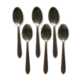 Series of 6 vintage stainless steel spoons