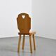 Set of six mountain-style wooden chairs, France, 1960