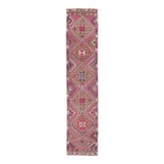 Vintage Turkish hand-knotted tribal runner 82x382