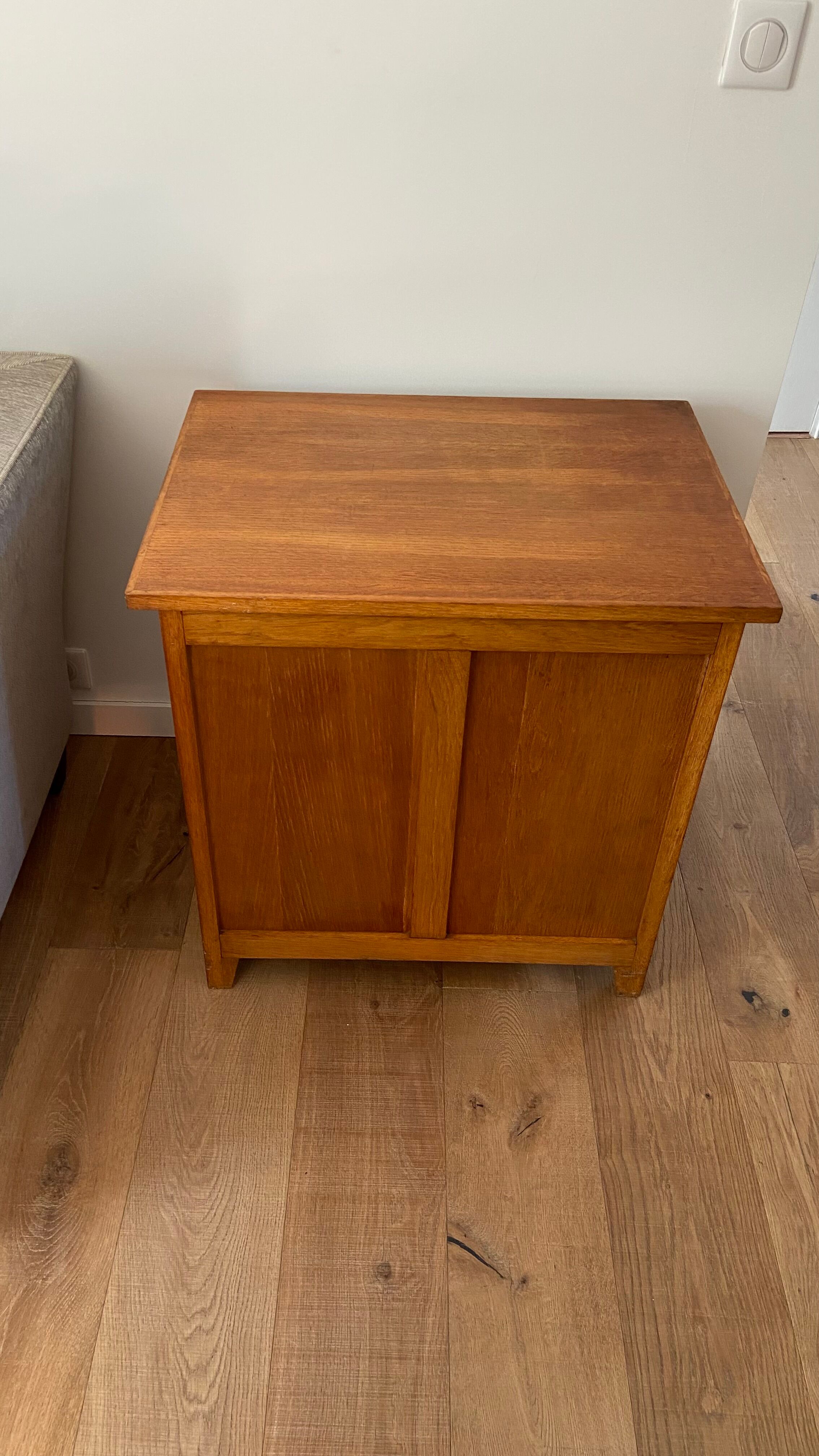 1950s vintage children's desk in light oak