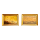 Paire de tableaux impressionnistes, HST Marine orientaliste XIXème siècle