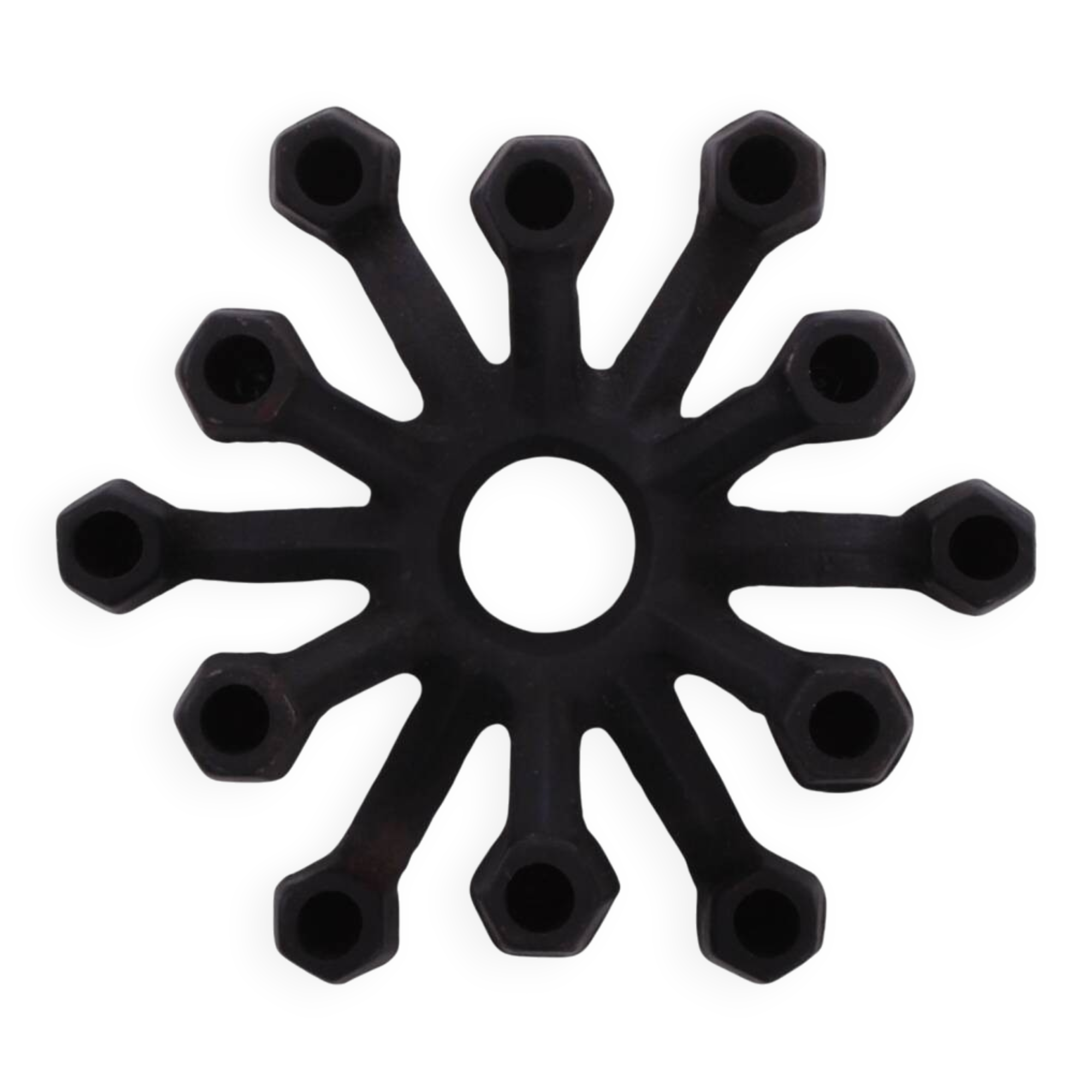 Scandinavian black cast iron candle holder, Danish Jens Quistgaard 1960