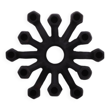 Scandinavian black cast iron candle holder, Danish Jens Quistgaard 1960