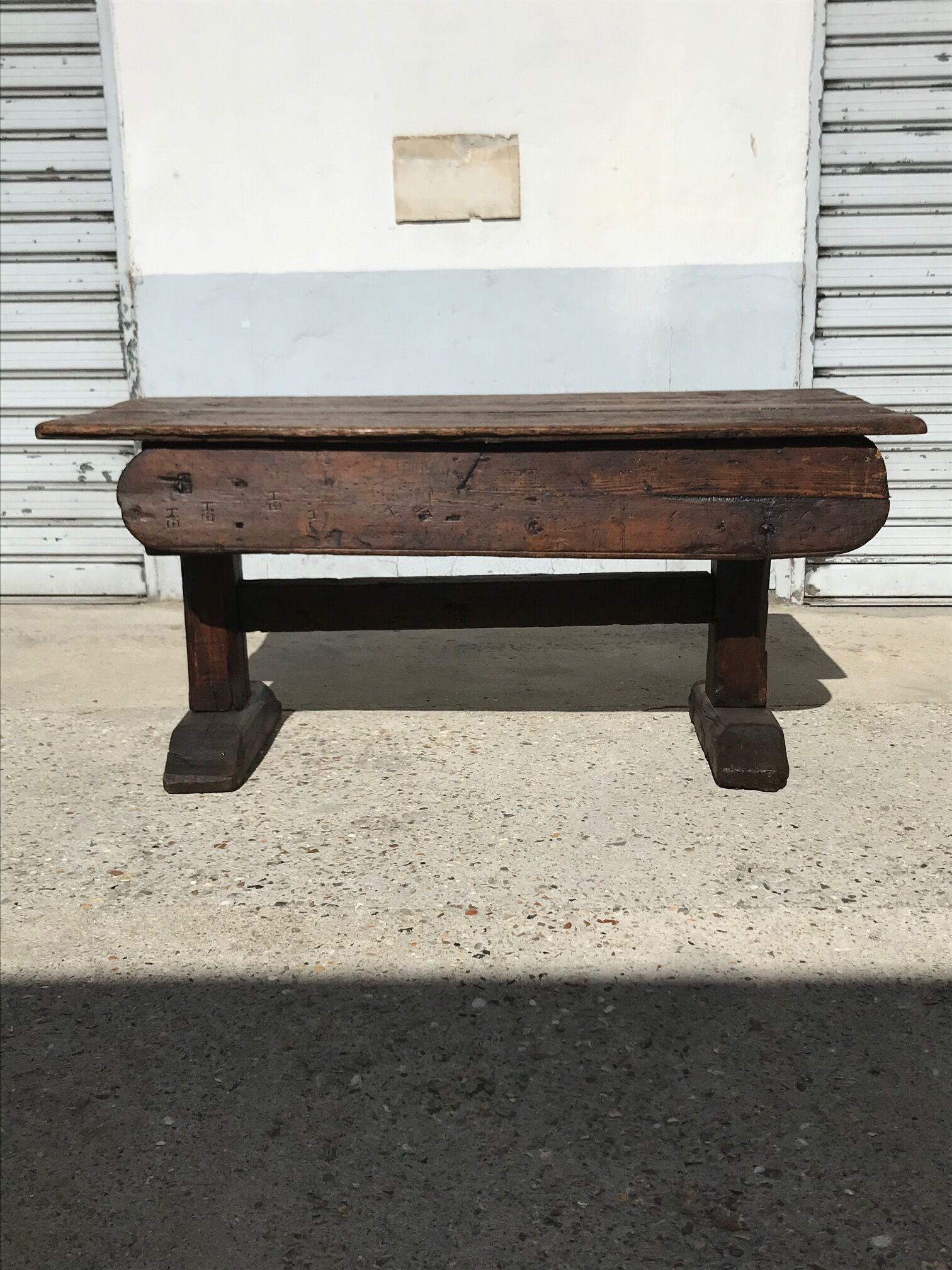 Solid oak desk, eighteenth century, France