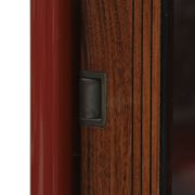 Mid-Century Afra & Tobia Scarpa Italian Wood Red Lacquer And Glass  Vitrine