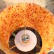 Wall lamps in perspex orange granite
