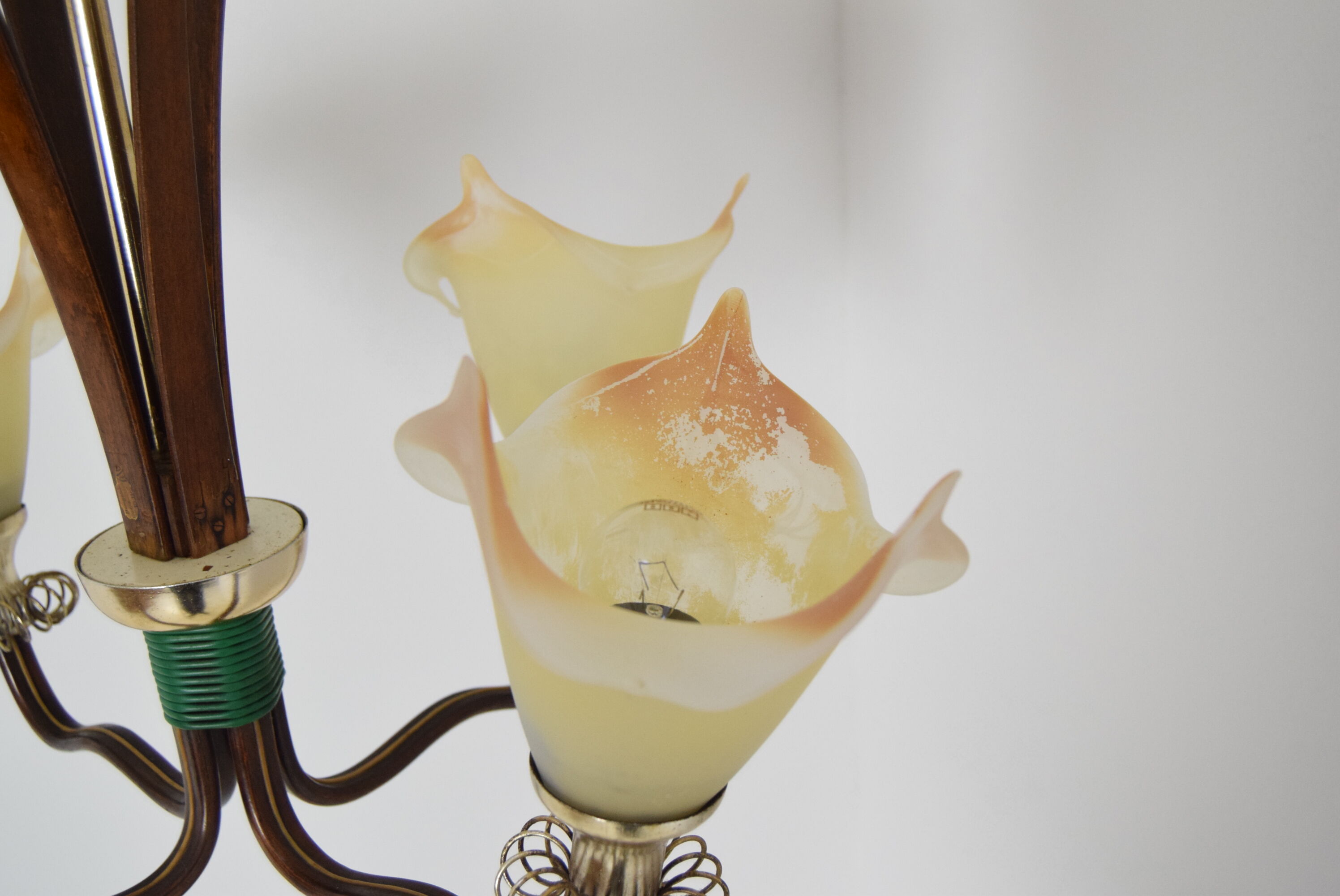 Mid-century Wood Chandelier 1970‘s