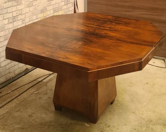 art deco table original veneer h70x126x110 possibility of putting a ra