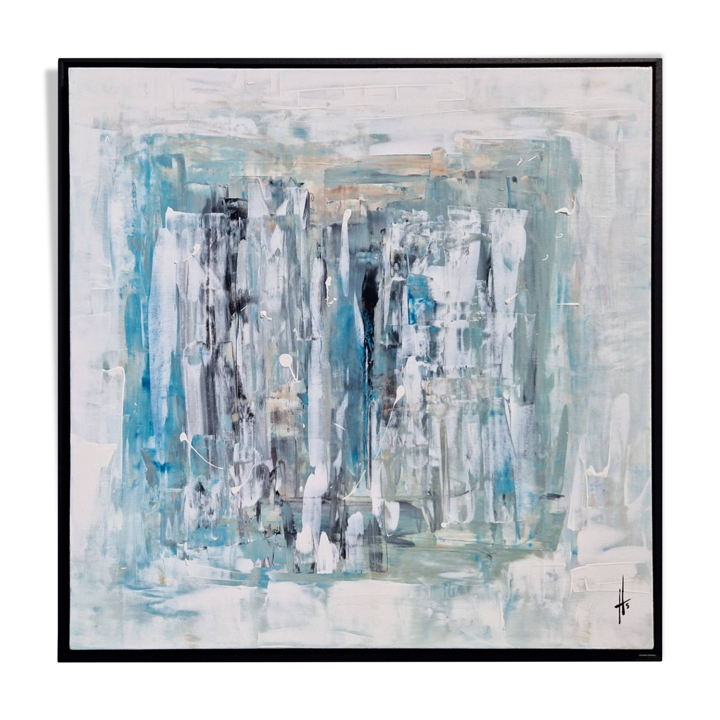 Framed abstract painting painting