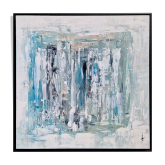 Tableau peinture abstraite encadré