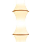 Enrico Tronconi "Bamboo" floor lamp, in white opaline glass. 1970s.