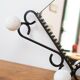 Small French wrought iron coat rack with mirror c. 1950