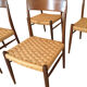 Suite de 6 chaises en rotin et acajou N.Otto Moller