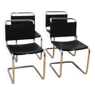Set of 4 B33 chairs, Marcel Breuer