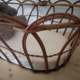Couffin en osier vintage