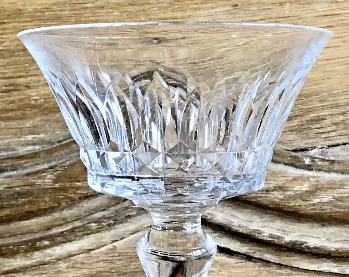 6 old Baccarat crystal champagne glasses Piccadilly model signed