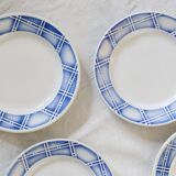 Set of 6 Sarreguemines dessert plates, Rostand pattern