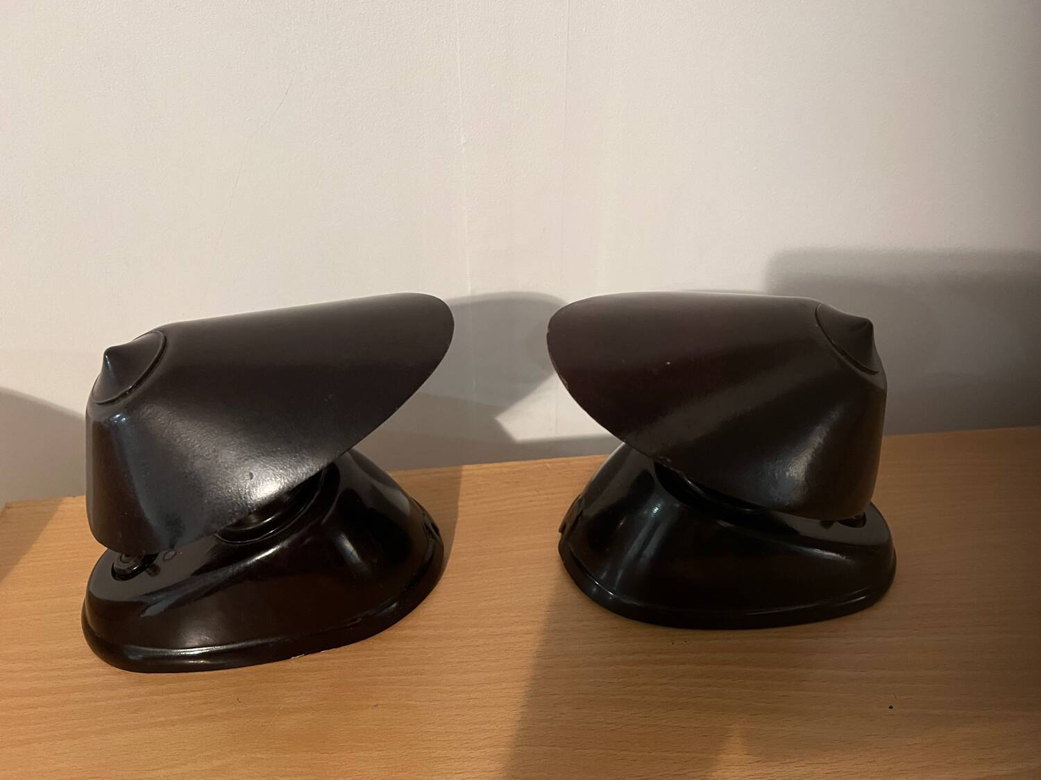 Pair of Bauhaus style Bakelite lamps/wall lights