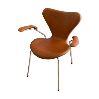 Leather armchair Arne Jacobsen Hansen edition