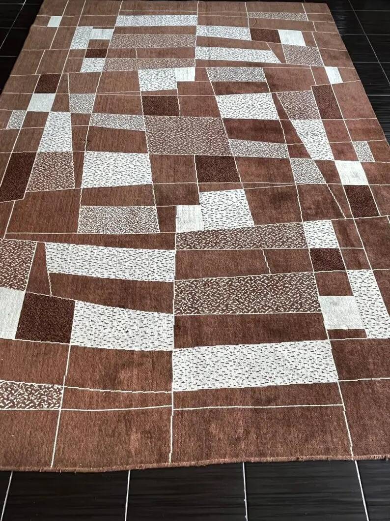 1960s design Abstract Rug/carpet, Czechoslovakia - bouclé