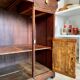 Counter, reception furniture in solid wood early twentieth century