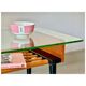 Table d'appoint en bois et verre