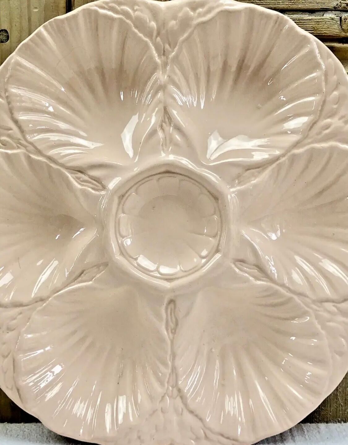 2 old plates oysters slip Digoin Sarreguemines