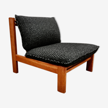 Massive oak chair Scandinavian design 1960.