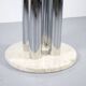 Italian marble dining table, chrome steel and glass, 70s