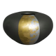 Japanese vase in copper and gold leaf