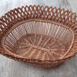 Wicker basket xix th, serrated double row