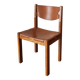 Elm and leather chair, Maison Regain, 1970/80