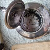 Silver-plated metal teapot in English style