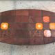 Oval ceramic coffee table 60 70 vintage Jaffeux